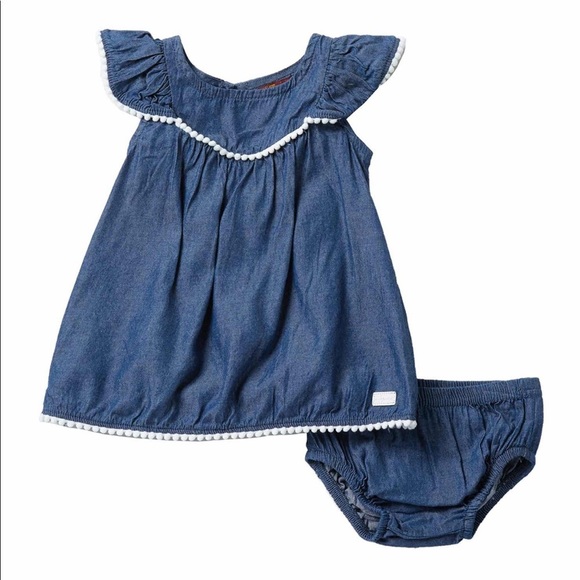 7 For All Mankind Eyelet Flutter Sleeve Dress Set - Picture 10 of 11